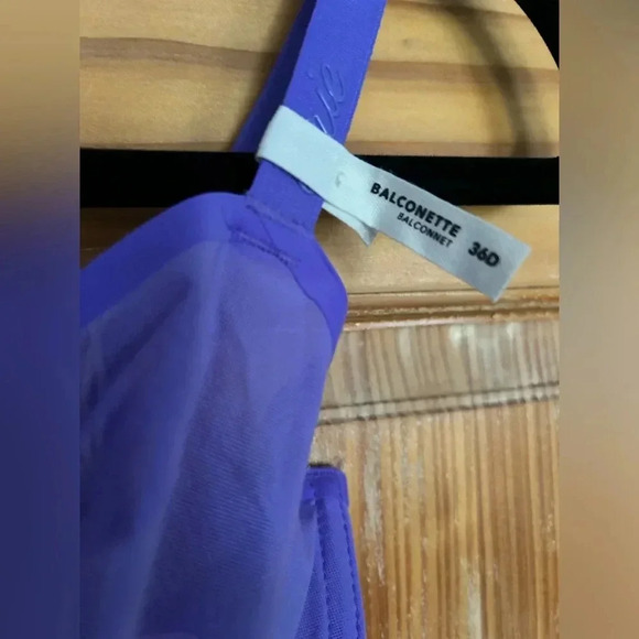 Smoothez by Aerie purple balconette underwire bra sz 36D nwt #005 - Picture 2 of 5